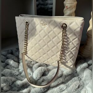 Kate Spade cream colored triple compartment